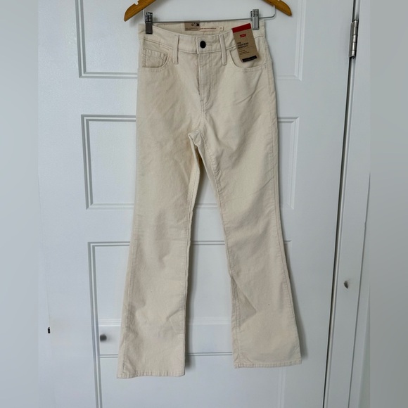 LEVIS 726 High-Rise Corduroy Pants - Cream - Size 25- NWT - Picture 3 of 8